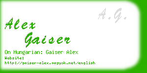 alex gaiser business card